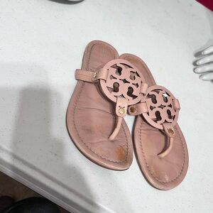 Tory Burch Pink Sandals with Cutout Design